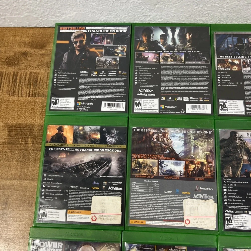 Lot Of 9 Call of Duty: Black Ops 6,‎ 3, Modern Warfare, Advanced Warfare, WWII